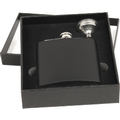 6 Oz. Matte Black Flask & Funnel Set